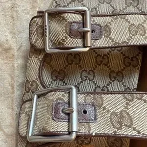 Gucci Tan Monogram Buckle Sandals Gucci | Shoes | Gucci Tan Monogram Buckle Sandals | Poshmark main image 4